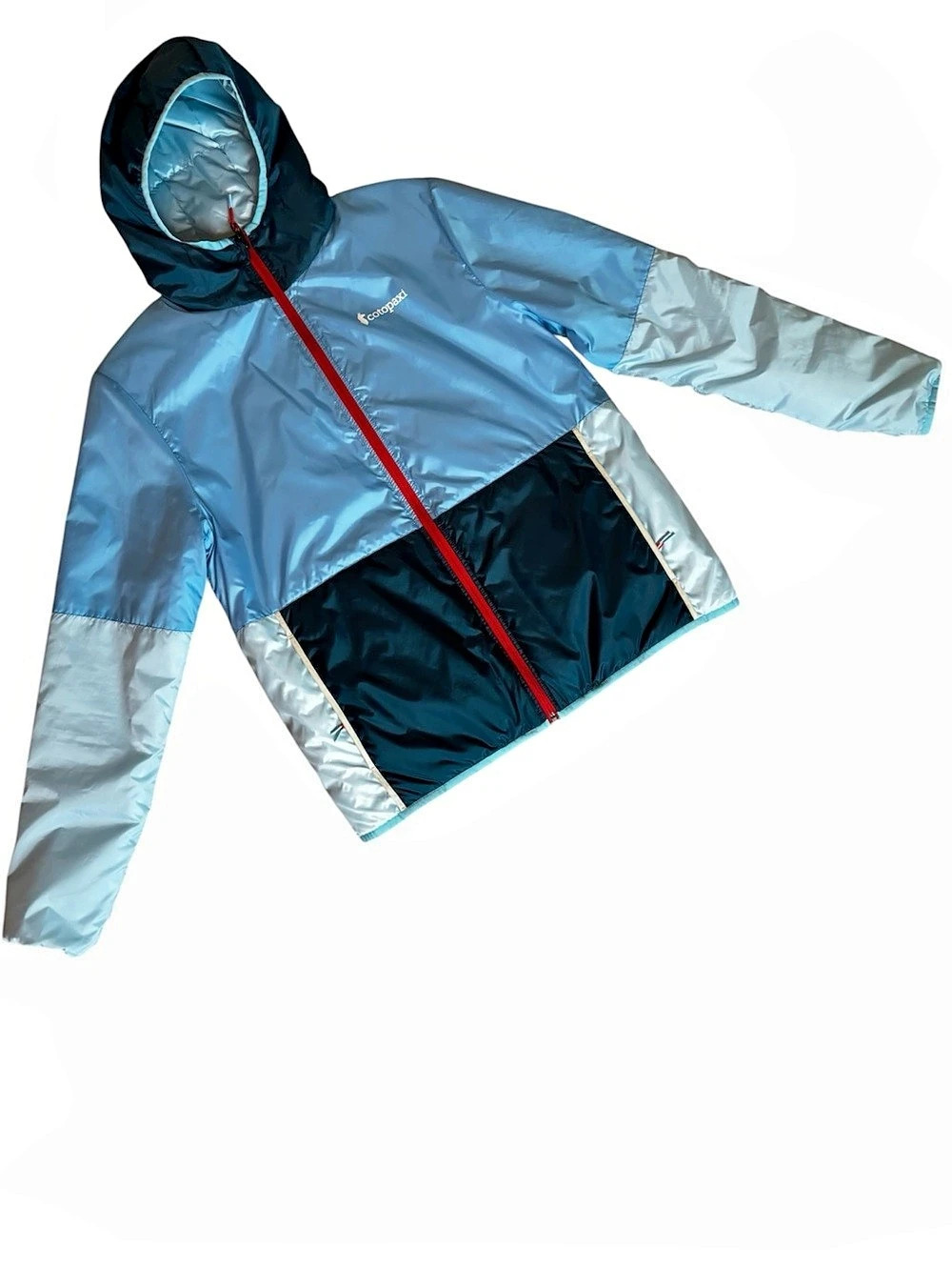 Cotopaxi Full-Zip Light Puffer Color Block Blues Size Large